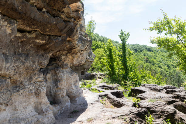 istock Medieval Albotin Rock Monastery, Bulgaria 1348667804