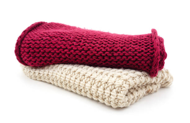 istock Knitted scarves warm. 1348673405