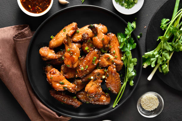 istock Honey-soy chicken wings 1348674986