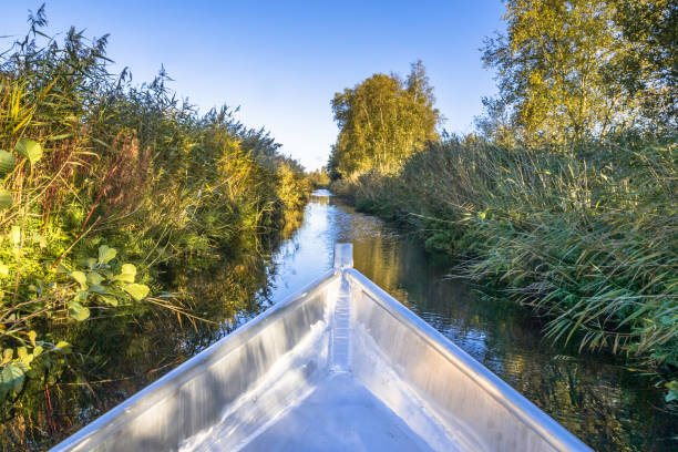 istock Aluminum boat stern weerribben netherlands 1348678594