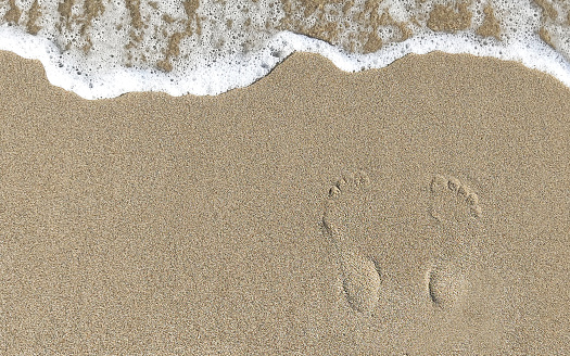 Footsteps on the beach