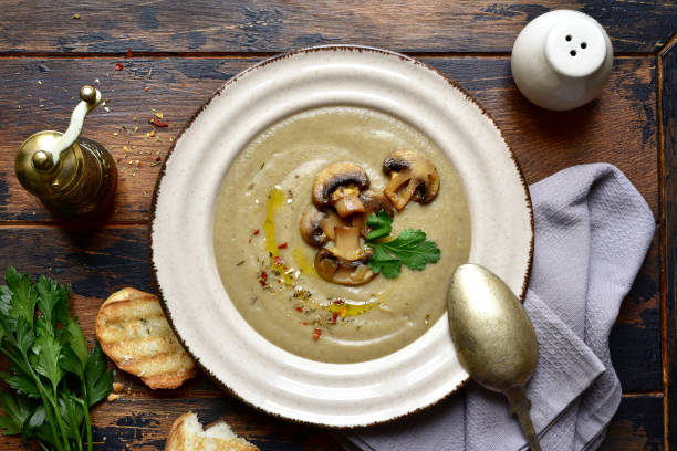 istock Mushroom creamy soup with potato 1348693860