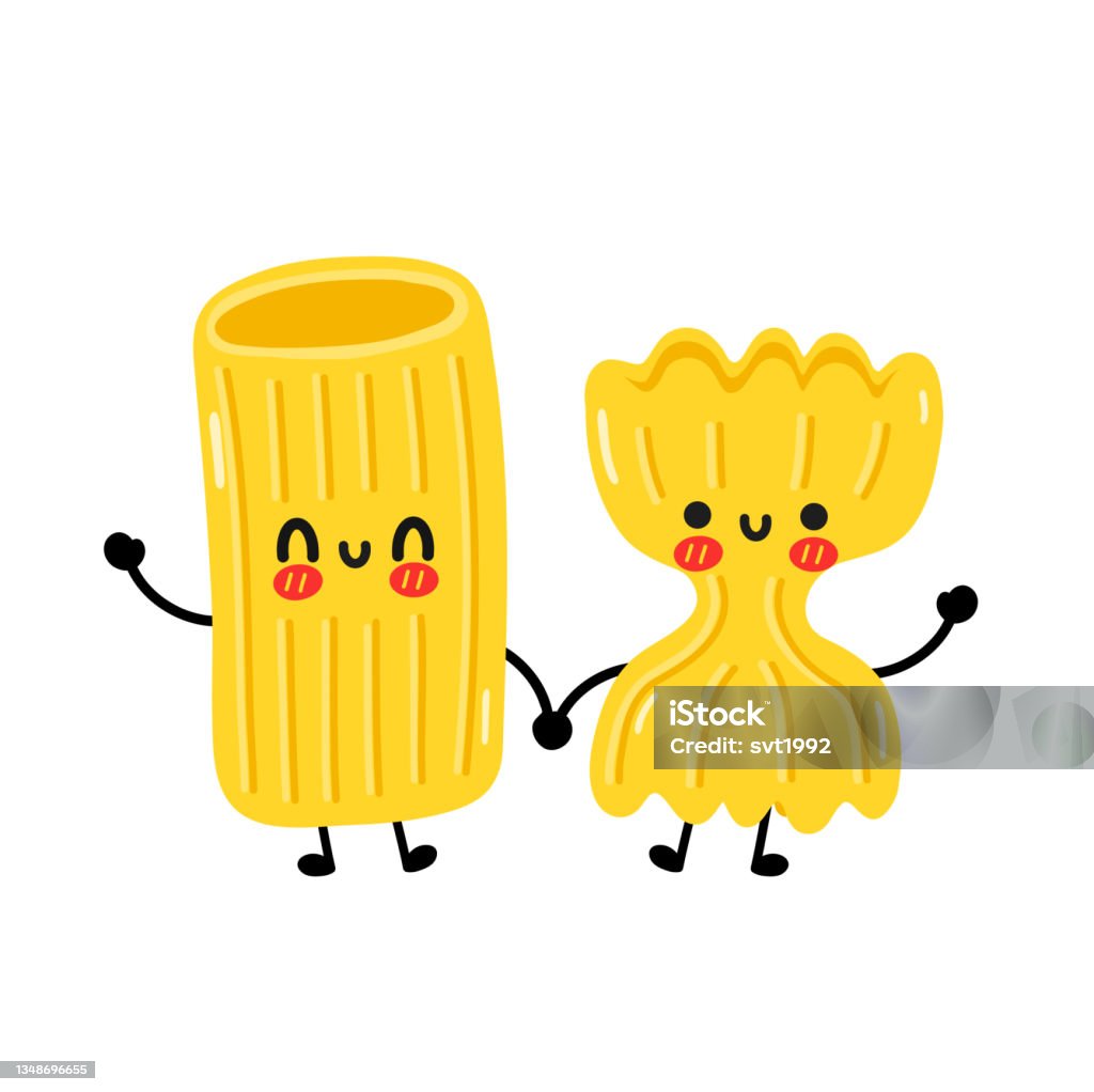 Cute Funny Macaroni Pasta Noodles Couple Character Vector Hand Drawn  Cartoon Kawaii Character Illustration Icon Isolated On White Background Cute  Macaroni Noodles Pasta Cartoon Mascot Concept Stock Illustration - Download  Image Now 