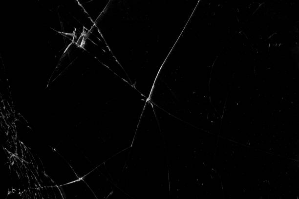 istock Texture broken glass with cracks. Abstract of cracked screen Smartphone from shock. 1348696980