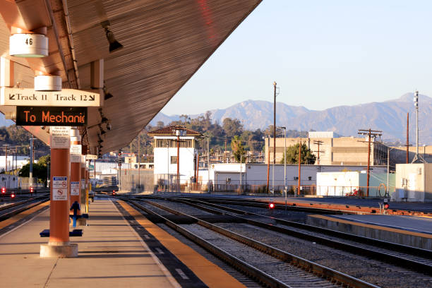 istock Los Angeles Union Station Platform & Railroad Tracks 1348703583