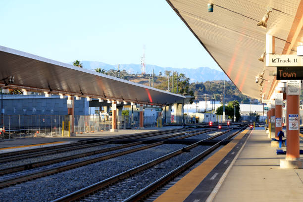 istock Los Angeles Union Station Platform & Railroad Tracks 1348705132