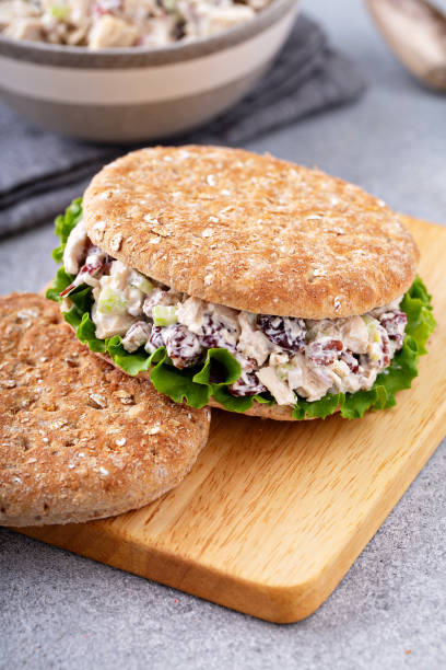 istock Chicken salad sandwich on whole wheat bread 1348716592
