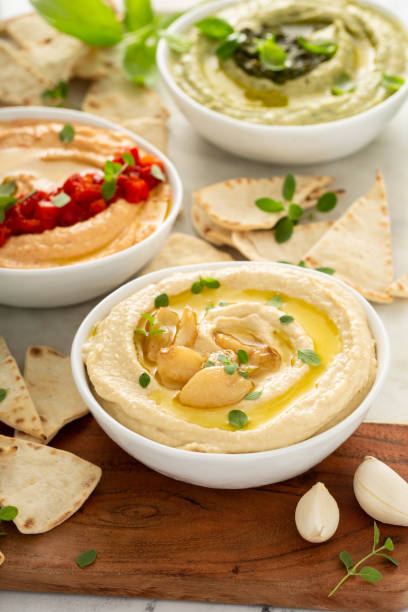 istock Hummus board with pita 1348719540