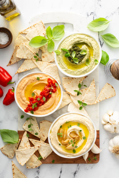 istock Hummus board with pita 1348719545
