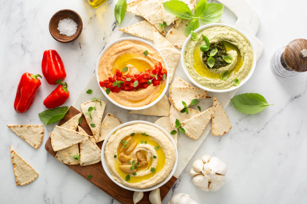 istock Hummus board with pita 1348719547