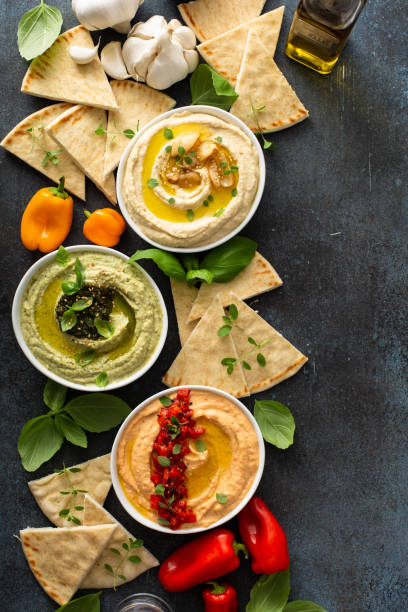 istock Hummus board with pita 1348719560
