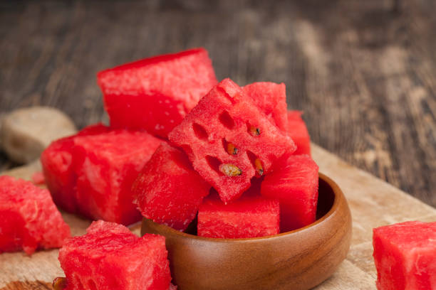 istock sliced red ripe watermelon close up 1348719681