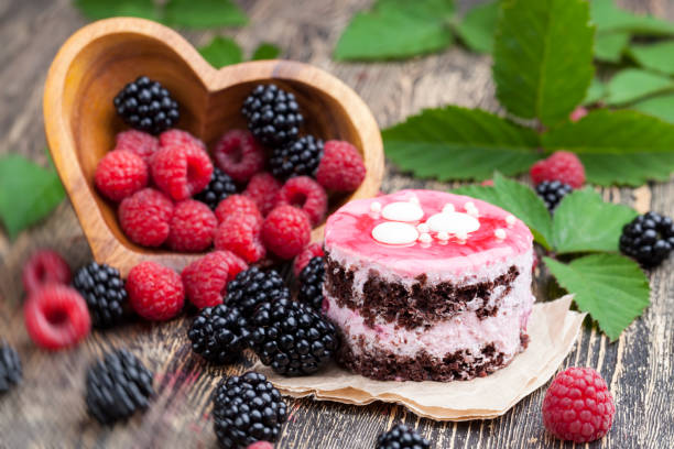 istock puff chocolate cake with berry filling 1348719735