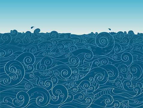 Cute ocean waves background for your presentations.