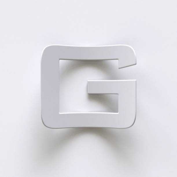 istock Bent paper font with long shadows  Letter G 3D 1348748769