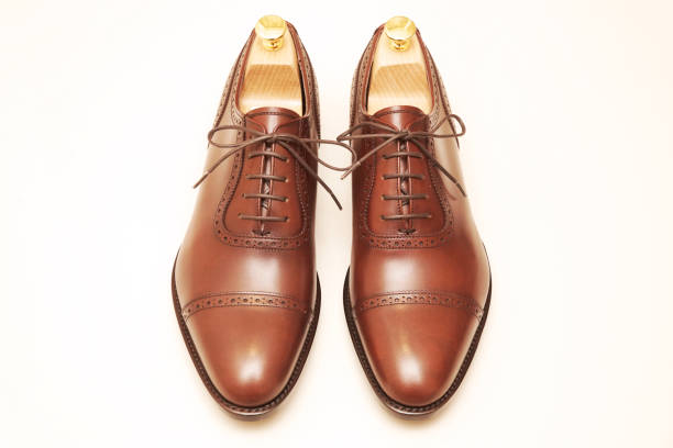 istock New brown leather shoes. 1348750963
