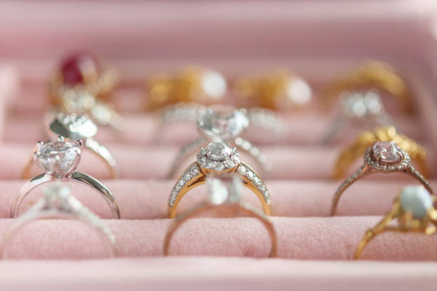 istock Jewelry diamond rings in box 1348768269