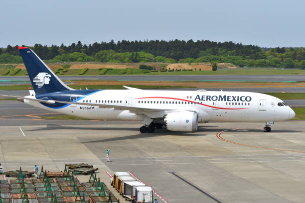 アエロメヒコ航空ボーイングb787-8ドリームライナー(n966am)旅客機。 - boeing 787 air vehicle travel business travel ストックフォトと画像