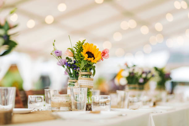 istock Fresh flowers wedding decoration. 1348769444