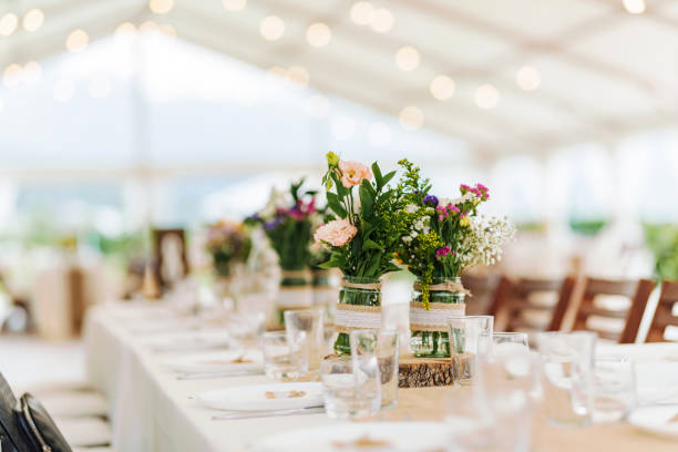 istock Fresh flowers wedding decoration. 1348769456