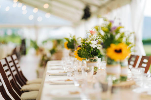 istock Fresh flowers wedding decoration. 1348769463