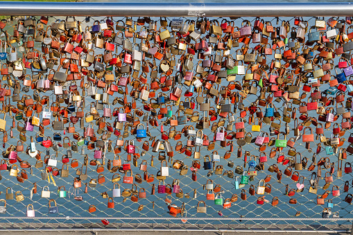 Love Locks at a bridge, Salzburg