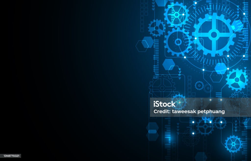 Abstract Engineering Machine Background With Technology Circuit Board ...
