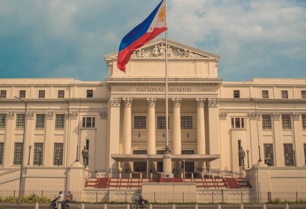 National Museum of Fine Arts - Manila, Philippines City of Manila, Philippines - Oct 22, 2021 : The National Museum of Fine Arts is an art museum in Manila, that houses a collection of paintings and sculptures by classical Filipino artists. Founded in 1998. Located at Padre Burgos Ave, Manila. philippine national museum stock pictures, royalty-free photos & images