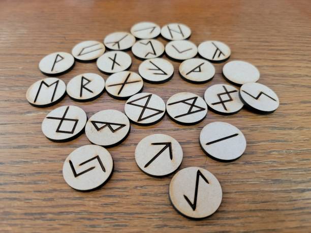 istock ancient Germanic and Scandinavian Elder Futhark runes 1348813952