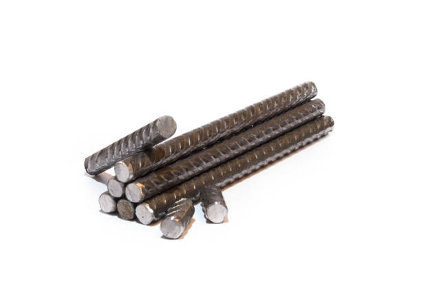 istock Mild steel pieces isolated on white 1348818377