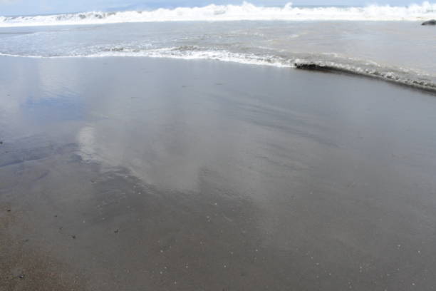 waves on the beach in Bali