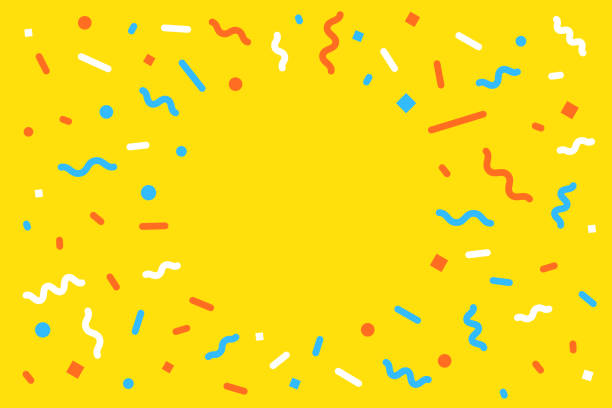 Vector confetti. Multicolored confetti flat style design. Lines are editable strokes. Layered and grouped for easy editing.