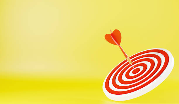 istock Dart arrow hitting to center on bullseye (bull's-eye) dartboard 1348849878