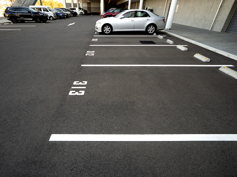 Flat parking lot