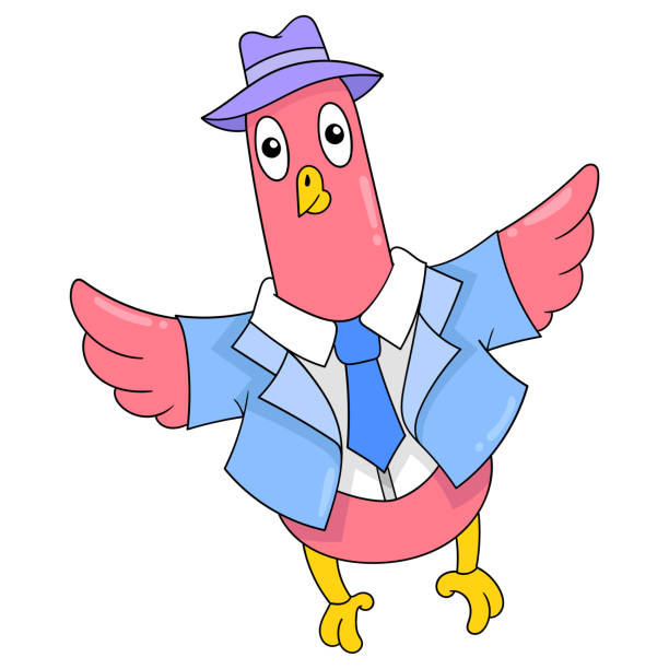 istock flying pigeon reporter delivering the news, vector illustration art. doodle icon image kawaii. 1348853794
