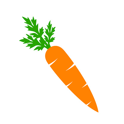 Carrot vector cartoon isolated on white background