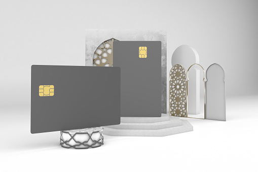 Arabic Credit Card With White Background