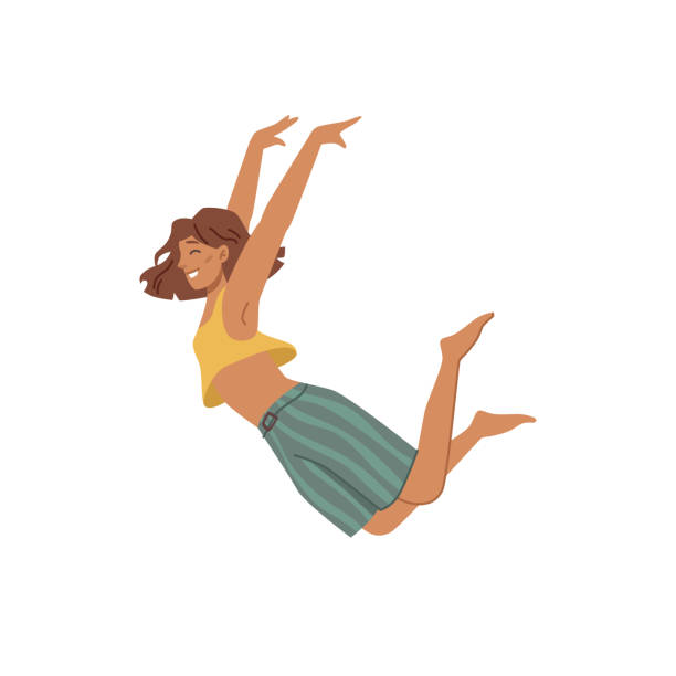 210+ Girl Jumping In Air Stock Illustrations, Royalty-Free Vector