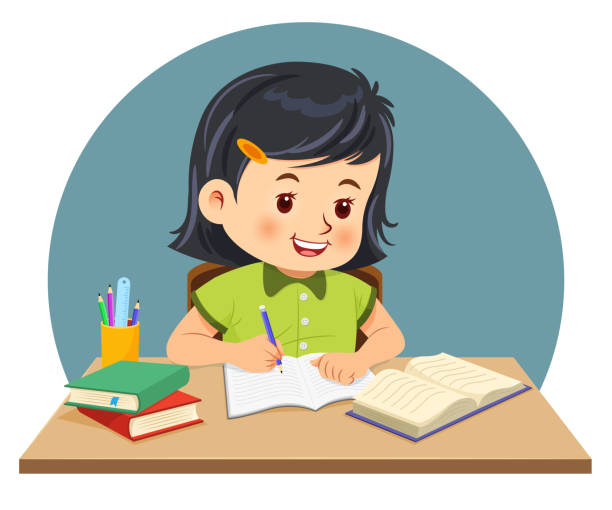 8,800+ Girl Writing Stock Illustrations, Royalty-Free Vector ...