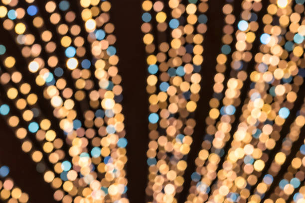 istock Christmas lights blured background. Light bokeh from Xmas decoration. 1348867975