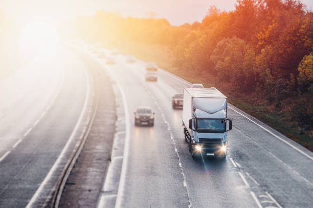 istock Lorry on a M1 motorway in motion 1348873779