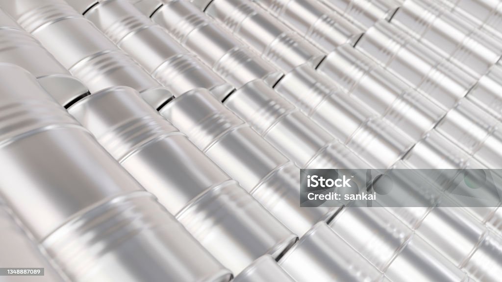 Metallic cans abstract background Can Stock Photo