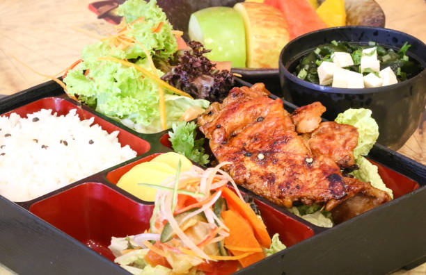 istock Teriyaki chicken bento and miso soup 1348909919