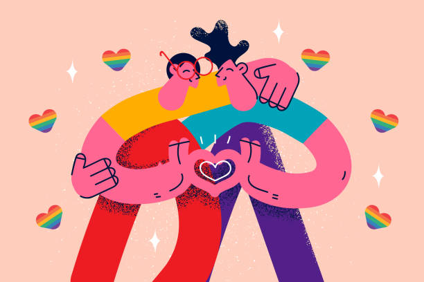 ilustrações de stock, clip art, desenhos animados e ícones de gay and bisexual couple concep - bi sexual illustrations