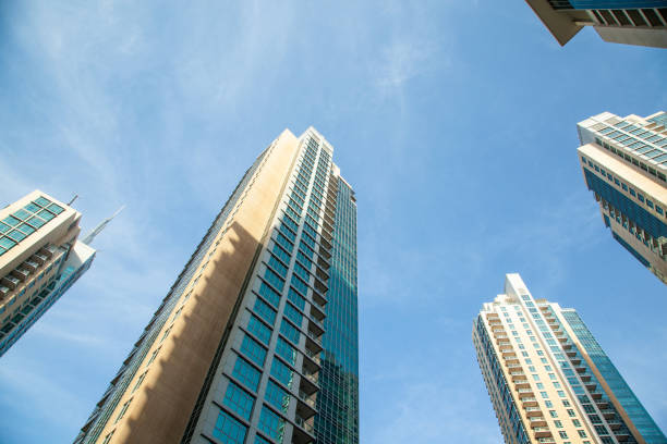 istock Modern architecture in city Dubai 1348919009