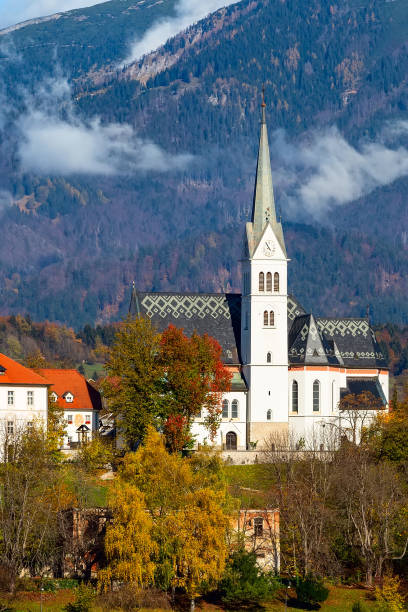 istock Bled, Slovenia city view with church 1348927475