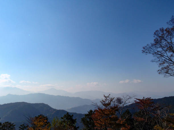 istock Beautiful landscape from Mount Takao in Japan 1348928079