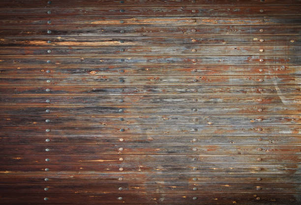 istock rural old, grunge wooden panels. Selective focus 1348929796