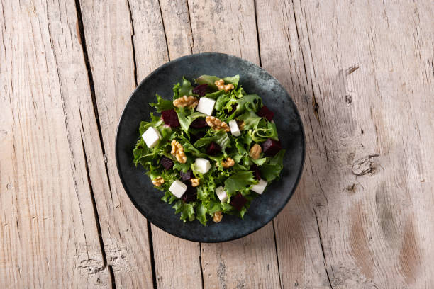 istock Beetroot salad with feta cheese,lettuce and walnuts 1348929873