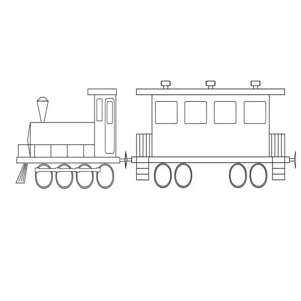 Vector illustration of A train